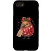 Merry Christmas Wrap Ribbon Bow Stars Xm Custodia per iPhone SE (2020) / 7/8 Kiwi Bird - Carta da regalo con pupazzo di neve e agrifoglio