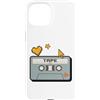 Retro Tech Aesthetic Cassette Computing Custodia per iPhone 15 Cassetta Retro Computing 90s Tech Throwback