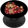 Merry Christmas Wrap Ribbon Bow Stars Xm Labrador Retriever Lab - Carta da regalo con pupazzo di neve e agrifoglio PopSockets PopGrip Adesivo