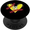 Leggende dello sport Cuore di softball numero n. 12 PopSockets PopGrip Adesivo