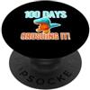 100 days of school dinosaur kindergarten 100 giorni di scuola dinosauro asilo pre k carino 1 grado PopSockets PopGrip Adesivo