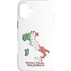 Lakelandwholesale1 Shirt Company Custodia per iPhone 16 Plus Tutta L'Italia Una Famiglia Mappa Bandiera Italia Regionale Design