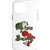 Lakelandwholesale1 Shirt Company Custodia per iPhone 16 Pro Max Italia Eterna Amore Infinito Italia Mappa Bandiera Grafica