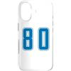 Uniform Number Blue SUL RETRO E FRONTE Custodia per iPhone 17 Blu Numero 80 Uniforme Numerata Squadra Sportivo