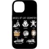 Funny Cat Math Teacher Geometry Mathemat Custodia per iPhone 14 Nozioni Di Base Di Geometria Gatto Divertente Matematica Amante Matematica Nerd