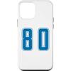 Uniform Number Blue SUL RETRO E FRONTE Custodia per iPhone 12 mini Blu Numero 80 Uniforme Numerata Squadra Sportivo