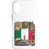 Lakelandwholesale1 Shirt Company Custodia per iPhone 16 Plus Bandiera italiana Punti di riferimento Spaghetti Gondola Scooter Italia