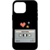 Retro Mixtape Cassette 90s Nostalgia Custodia per iPhone 16 Pro Max Cassetta mixtape retrò Pixel Art 90s Tech Throwback