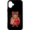 Merry Christmas Wrap Ribbon Bow Stars Xm Custodia per iPhone 16 Plus Kiwi Bird - Carta da regalo, motivo: Babbo Natale, agrifoglio