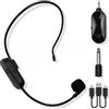 Demlaka Cuffie per microfono wireless, 2,4 G, microfono wireless ricaricabile, con portata di 30 m, per altoparlanti, lezioni, conferenze, fitness, amplificatore vocale, guida da viaggio