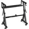 CAHAYA Supporto Tastiera Musicale Heavy-Duty Robusto Z con Ruote | Supporto per accessori, cinghie di sicurezza, ruote con freno, fino a 900 kg, regolabile, 61/76/88 tasti