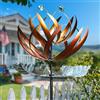 Pure Echo Girandole a vento per cortile e giardino, girandole a vento per esterni, grande, in metallo, 213,4 cm, cinetica e sculture a vento, decorazione per mulino a vento (loto)