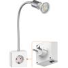 ledscom.de Lampada da lettura LESCH, cromo/bianco incl. GU10 LED (bianco, 8,2W, 1179lm, 33°)