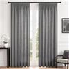 Topfinel Tenda Lino Trasparente Grigio Scuro, 140x225 cm (LxA), Set Da 2 | Tenda Soggiorno Camera Da Letto, Tende a Pannello Con Binario,Tenda Decorativa Bohémien Per Esterni, Misto Lino Naturale