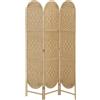 HOMCOM Paravento da Interni Pieghevole 3 Pannelli 120x170 cm Color Legno