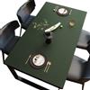 BHOMTY Tovaglia in pelle antiscivolo,Facile da pulire Verde Scuro 40*60 cm | Dimensioni personalizzabili,Per tavoli da pranzo, scrivania, tavolini da caffè ,Mobile TV, comodino, toeletta
