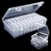 TAIHOBO Perline Scatole Plastica con Coperchio, 20 Pezzi Scatoline Trasparenti Piccole e 1 Scatola Porta Oggetti Plastica Grande, Cassetta Porta Minuteria con Adesivo Autoadesivo, per Gioielli e Viti