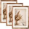 Velora Home&Living VELORA H&L Set da 3 Cornici Foto Legno Bruciato 35 x 50 cm - Cornici in Legno con Plexiglass Trasparente, Portafoto da Parete, Cornici per Poster, Fotografie, Puzzle, Diplomi e Certificati