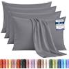 Utopia Bedding - Federe Set Di 4 Copricuscino - 50 x 80 cm - Grigio