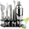 FoiiLiio 16 pezzi cocktail set kit in Acciaio Inox,Boston Shaker Cocktail Set,Kit Barman 750 ML,Professionale Kit Barman Completo,professionale barman set,Set Cocktail Professionale