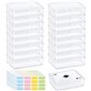 TYSM-CC Set di 16 Contenitori Quadrati in Plastica Trasparente
