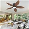 Dceinz Rotazione In Avanti E All'Indietro Ventilatore Da Soffitto Con Luce 6 Velocità Con Timer Dimmerazione Continua E Un Lampadario Con Ventilatore Da Soffitto,Colore noce-36