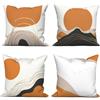 Uiiooazy Federe Cuscini Nero e Oro, Divano Fodera per Cuscino Astratta Terracotta Sole Decorativa Velluto Quadrato Copricuscini per Giardino Soggiorno Camera da Letto Auto Maison, Set di 4, 40x40cm