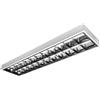 GTV - Lampada a griglia a LED, 2 x 150 cm, attacco T8, in lamiera d'acciaio precablata, per tubi a LED, per ufficio, lampada da soffitto (senza lampadina)