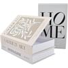 Rundago 3 Pezzi Libri Decorativi Arredamento, Libri Finti Decorativi Design Moderno, Finto Libro Scatola Portaoggetti con Chiusura Magnetica, Set Impilabile per Uffici, Soggiorni e Librerie