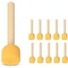 ywchoshe 70 Pz Pennelli Spugna Rotondi - Set per Pittura e Fai da Te | Pennelli in spugna per arte e fai da te. Ideali per ceramica, creativi e facili da pulire. Manico in legno!