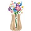 Demarsen Vaso per Fiori Lego Vaso di Fiori per Bouquet Supporto in Legno per Rose Lego Fiori di Ciliegio,Girasole,Tulipani,Narcisi,Loto (piccolo)