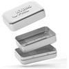 Hydrophil Portasapone in alluminio, con griglia antigoccia, confezione da 2 pezzi, 10 x 6,5 x 3,5 cm