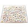 Perlin 200 perline con lettera in plastica bianca con lettere colorate, A-Z, 8 mm, rotonde, per bracciali, choker, gioielli o altri lavori artigianali