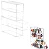 chituodian Acrilico Cassetto Porta Capsule Caffè, Trasparente Cassetto Porta Cialde Caffè con 4 Partizioni Grande Capacità Impilabili Portacapsule Caffe Robusto e Resistente