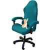 WYLEBER Coprisedia Sedia Gaming,Coprisedia per Sedie da Ufficio per Computer da Gioco,Copripoltrona Girevoli Universali Elastici,Antigraffio e Antigraffio per Gatti(Dark Green)