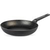 H&H Padella Titan in Alluminio con Rivestimento Antiaderente Pfluon, 26 cm, Colore Nero, Adatta a Tutti i Piani Cottura - Incluso Induzione e Vetroceramica, PFOA Free
