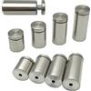 Euro Tische 4 supporti per specchio in acciaio inox spazzolato, distanziatori per vetro, vetro acrilico, immagini o specchio (6 cm - Ø 2,5 cm)