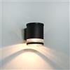 HLFVLITE Lampade solari per esterni LED lampada da parete solare IP54 impermeabile luci solari alluminio nero