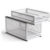 Generisch Cassetto estraibile per cucina, cassetto telescopico per armadio, cassetto a cestello per cucina, senza bisogno di forare e inchiodare (strato doppio, 40 cm P x 24 cm L x 30 cm A)