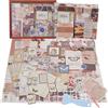 TIE-DailyNec 348 Pezzi Scrapbooking Kit Completo, TIE-DailyNec Vintage Adesivi Scrapbooking con Journaling, Cancelleria Aesthetic con Quaderno A6 e DIY Strumenti per Album Fotografici, Oggetti Decorativi (Marrone)