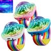 WIYETY - Luce da discoteca, 3 pezzi, lampada a sfera da discoteca, 5 modalità, mini lampada a LED portatile con ventosa, ricarica USB, sfera da discoteca, per feste, auto, ballare