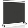 Peviasot Paravent - Divisorio pieghevole su rotelle, divisorio per la privacy, 1 pezzo, 185 x 180 cm, divisorio indipendente per ufficio, camera da letto, colore antracite