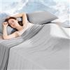 Elegear Coperta Rinfrescante, Arc-Chill 3.0 Q-Max>0.5 Coperta Estiva Fresca, Traspirante Comoda Leggera Morbida Coperta Rinfrescante Double-Face per Letto, Divano, Viaggio, 200x220cm, Grigio Ghiaccio