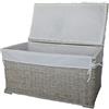 fantasie d oriente Cesto Baule PORTABIANCHERIA Vimini Rattan Bianco SHABY Chic CM 68X40X40H Porta Biancheria Giochi