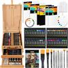 VISWIN Kit di Pittura Acrilica Deluxe con Cavalletto da Tavolo, Set Professionale 74 Pezzi con 48 Acrilici, Tele & Pennelli, Kit per Adulti, Bambini, Artisti, Principianti
