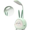 Nizirioo 1 Lampada da Tavolo per Bambini: Lampada da Scrivania Mini Ricaricabile con Braccio Flessibile, Lampada da Tavolo a LED con 3 Temperature di Colore per Imparare a Leggere (Verde)