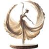 YORISMAL Affascinante statua di ballerina in acrilico, decorazione moderna da scrivania con supporto