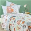 Caleffi Completo Letto Piazza e Mezzo Bambini 100% Cotone Morbido - Set Lenzuola con Sopra 180x280 cm, Lenzuolo Sotto 130x200+25 cm e Federa 50x80 cm - Orsetto Avio