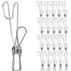 Flomore (20 pezzi) 11 cm in acciaio inox lungo coda Grip clip appendiabiti ganci per cucina domestica appendere vestiti