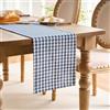 Aisybaklyn Runner da Tavola Blu e Bianco con Motivo a Scacchi Runner Tavola 30x140 cm Runner da Tavolo Scacchi Pastorale con Nappe per Casa Cucina Caffè Sala da Pranzo Fattoria Feste Riunioni
